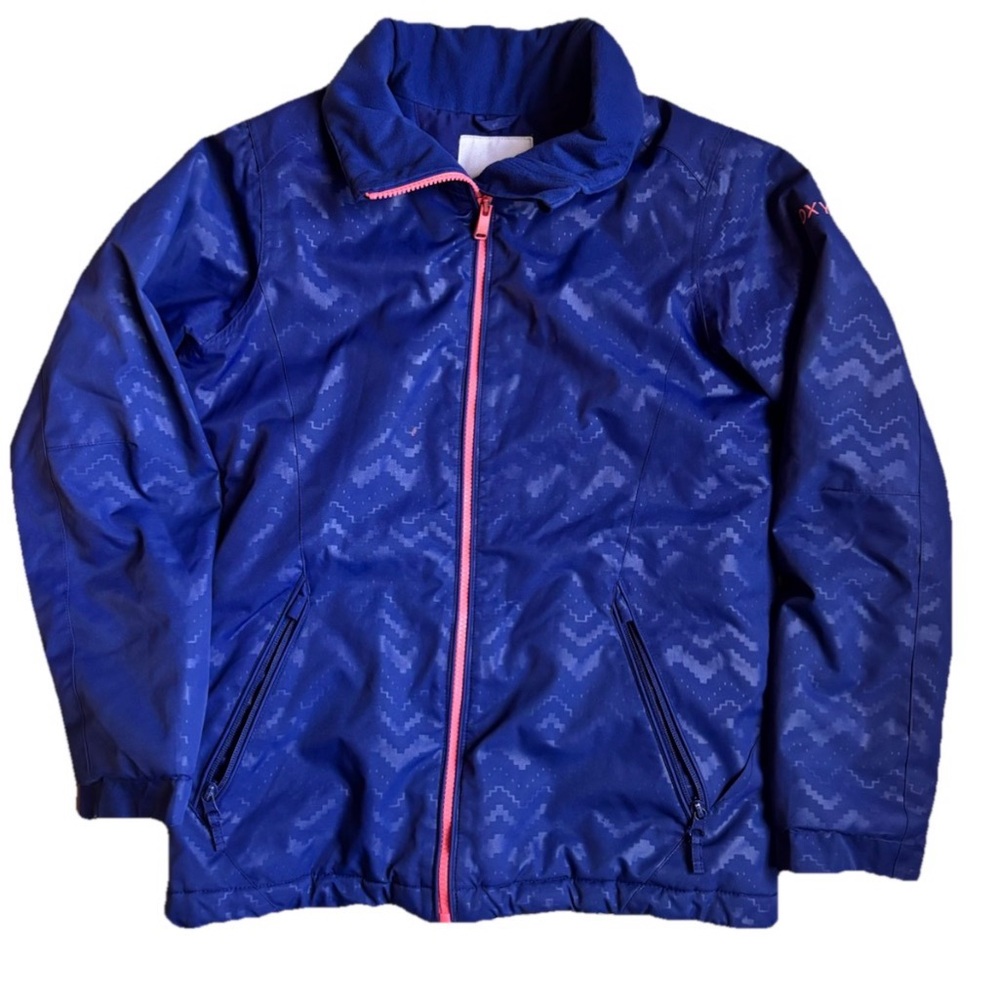 Roxy Snow Jacket Girls Size X-Large Blue Dryflight Technology Full Zip No Hood